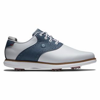 Scarpe Golf Footjoy Donna Traditions Spikes Bianche/Blu Italia XVS382507